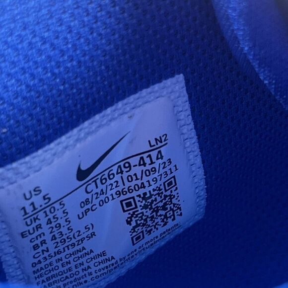 Nike Mens Alpha Menace Pro 3 Football Cleats Size 11.5 Royal Blue CT6649-414 NEW - Picture 10 of 12